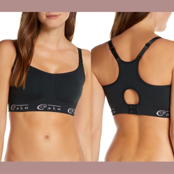 NWT Cake Cotton Candy Seamless Nursing Bra‎ in Black [SZ Small ] - Picture 1 of 8